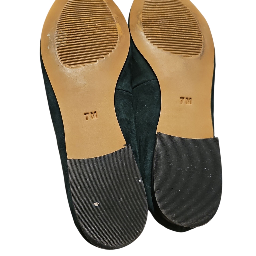 Talbots Evergreen Candice 2 Suede Shoes Flats Sz 7 Gold Detail SH380 - Picture 5 of 6